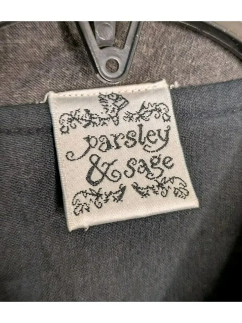 Parsley & Sage WOW Sz Large Cut-Away Padded Floral Art-to-Wear Button Jacket
